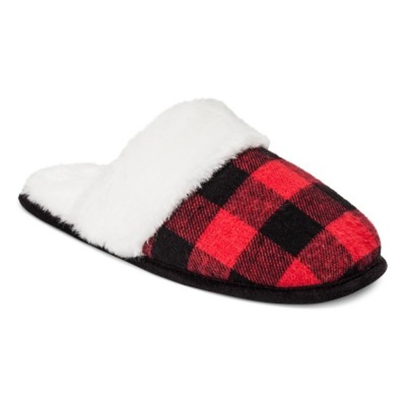 plaid house shoes
